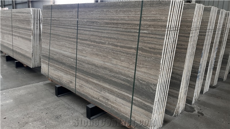 New Travertino Silver Mic Slabs Collection Wall Tiles