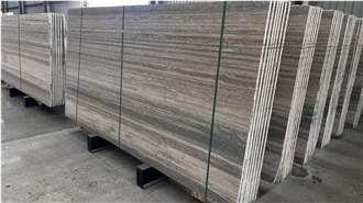 New Travertino Silver Mic Slabs Collection Wall Tiles