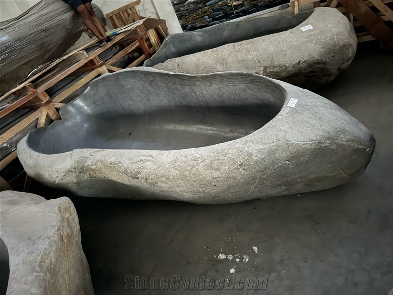 Free Standing River Stone Bathtub Natural Wholesaler