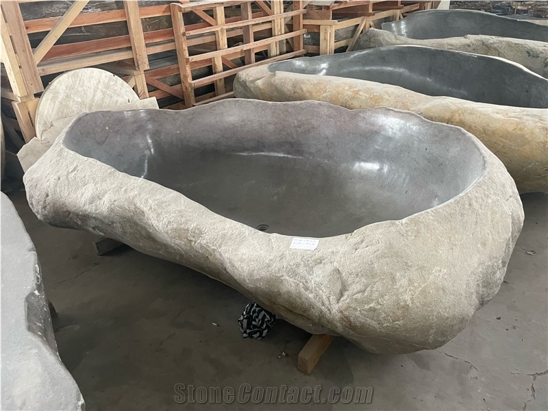 Free Standing River Stone Bathtub Natural Wholesaler