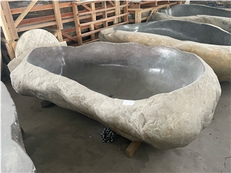 Free Standing River Stone Bathtub Natural Wholesaler