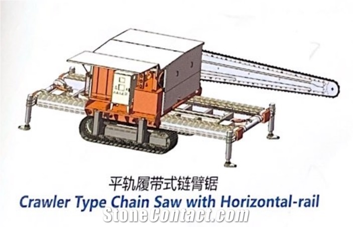 Crawler Type Chain Saw With Horizontal-Rail