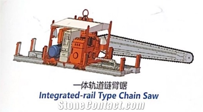 Integrated-Rail Type Bank Chain Saw Machine