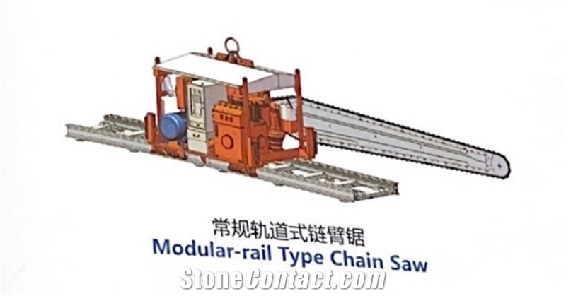 Modular-Rail Type Bank Chain Saw Machine