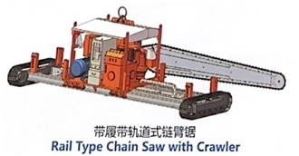 Rail Type Chain Saw With Crawler