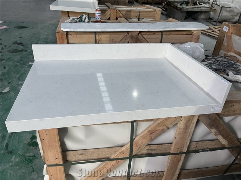 Carrara White Quartz Commercial Counters