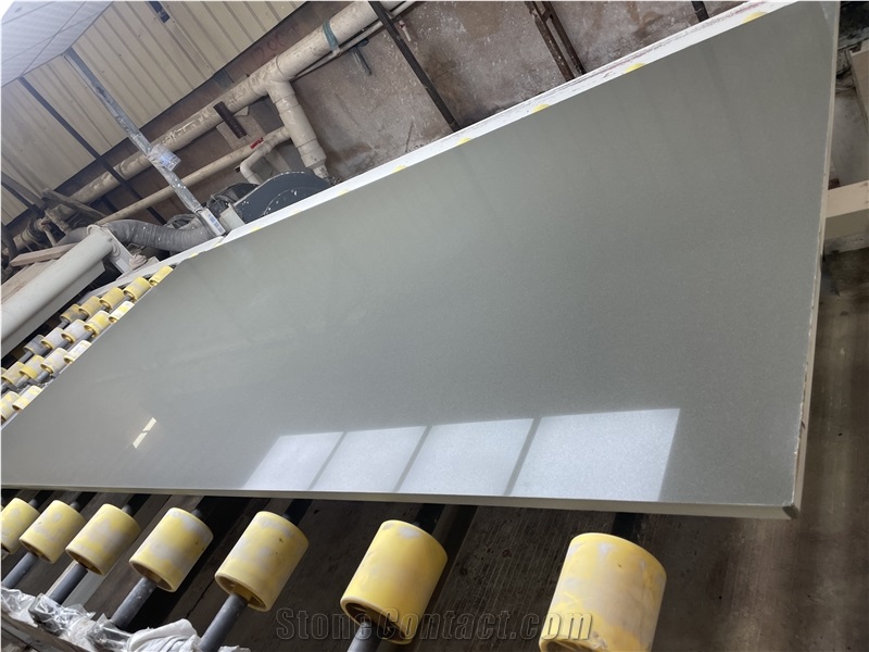 Pure Grey Quartz Stone Slabs  Artificial Stone Slabs