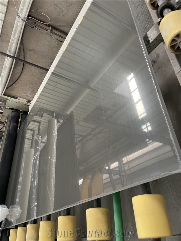 Pure Grey Quartz Stone Slabs  Artificial Stone Slabs