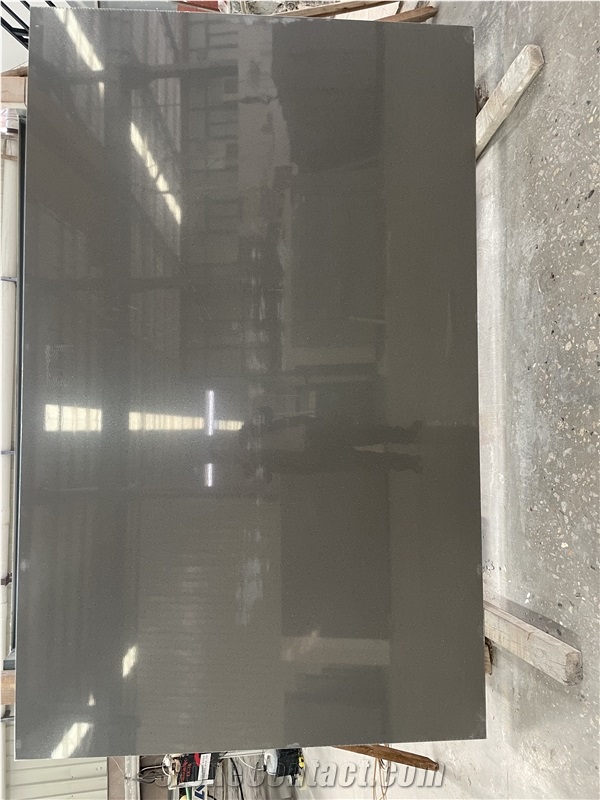 Pure Grey Quartz Stone Slabs  Artificial Stone Slabs