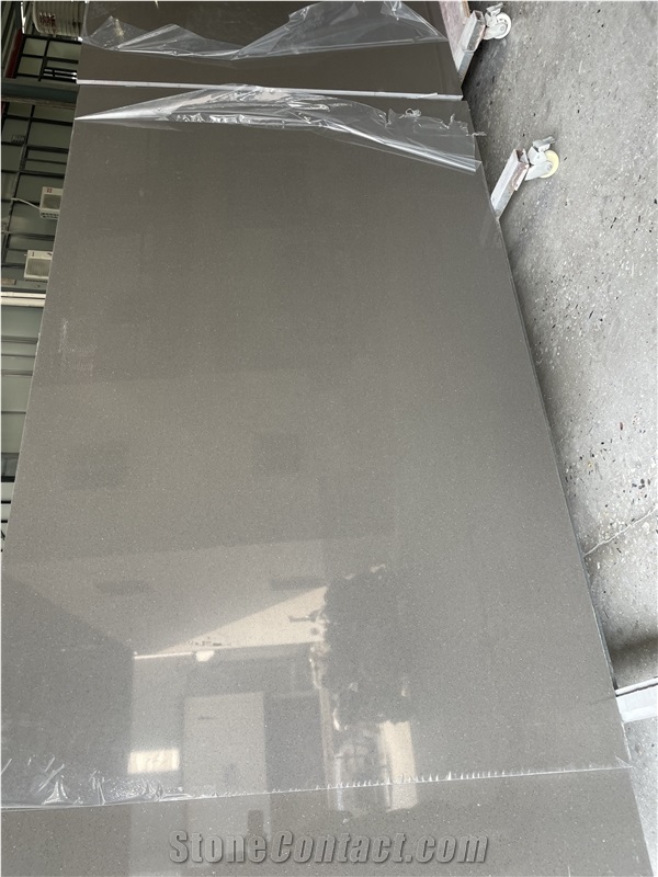 Pure Grey Quartz Stone Slabs  Artificial Stone Slabs