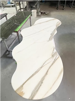 Luxury Marble Calacatta Gold Special Design Work Tops