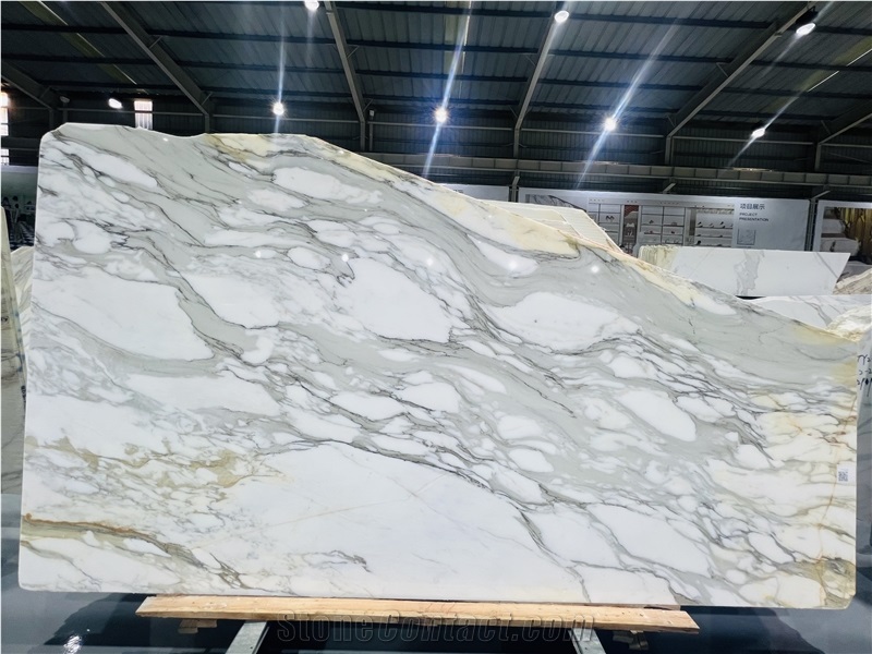 Luxury Marble Calacatta Oro Reception Counters For Resort