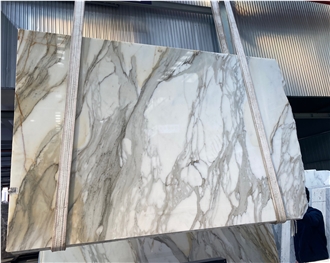 Luxury Marble Calacatta Oro Reception Counters For Resort