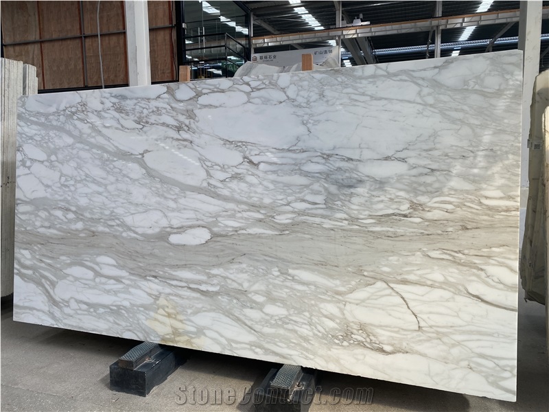 Luxury Marble Calacatta Oro Reception Counters For Resort