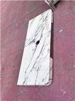 Prefab Statuario Carrara Marble Vanity Tops With Dropface