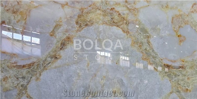 Iran Bonyad Onyx - Saffron White Onyx Slabs