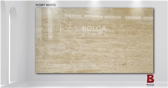 Iran Ivory White Travertine Slabs