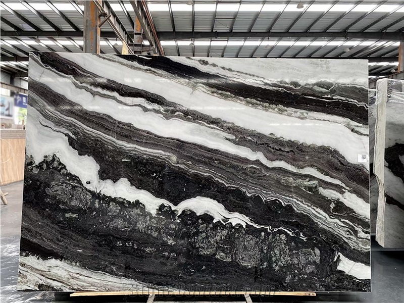 China Panda White Polished 2Cm Marble Slabs, Exterior Wall