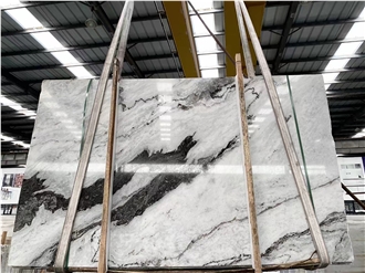 China Panda White Polished 2Cm Marble Slabs, Exterior Wall