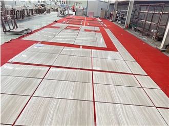 Chinese Wooden White Marble 2Cm Honed Finish Floor Tiles Chinese Wooden White Marble 2Cm Honed Finish Floor Tiles