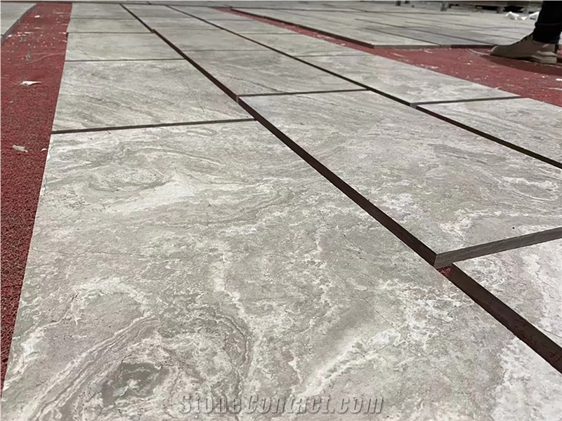 Cross Cut White Wooden Marble Slabs,Exterior Wall And Floor