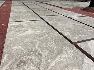 Cross Cut White Wooden Marble Slabs,Exterior Wall And Floor