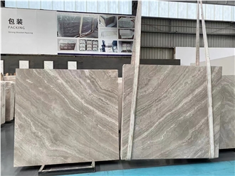 Cross Cut White Wooden Marble Tiles,Twill Propitious Clouds