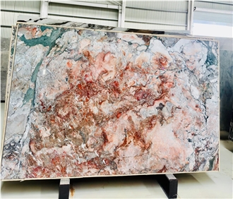 Four Season Pink Polished 2Cm Marble Tiles