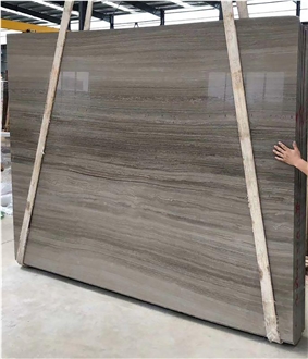 Grey Wood Grain Marble Polished Slabs Floor Tile