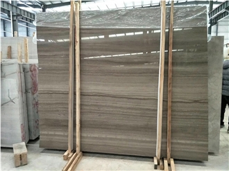 Grey Wood Grain Marble Polished Slabs Floor Tile