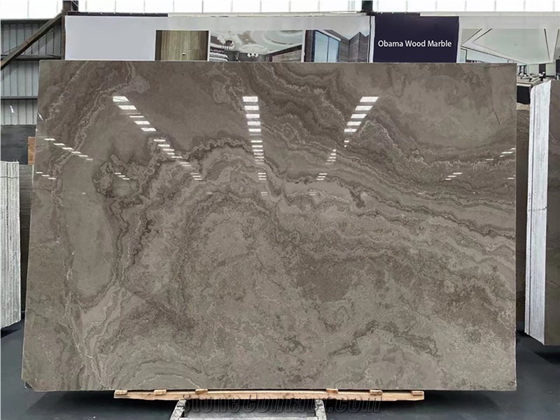 Obama Wood Marble Polished Slabs Floor Tile, Interior Wall