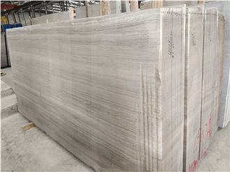 White Wood Vein Marble Slab For Floors Tiles