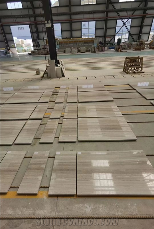 White Wooden Marble Polished 2Cm Tiles, Floor Applications