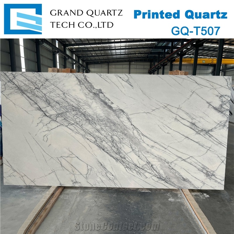 Printed Quartz Slabs GQ-T507