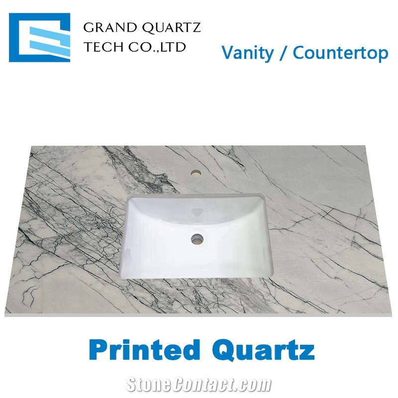 Printed Quartz Slabs GQ-T507