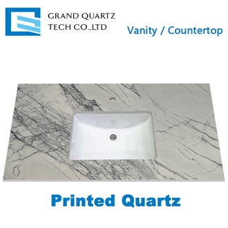 Printed Quartz Slabs GQ-T507