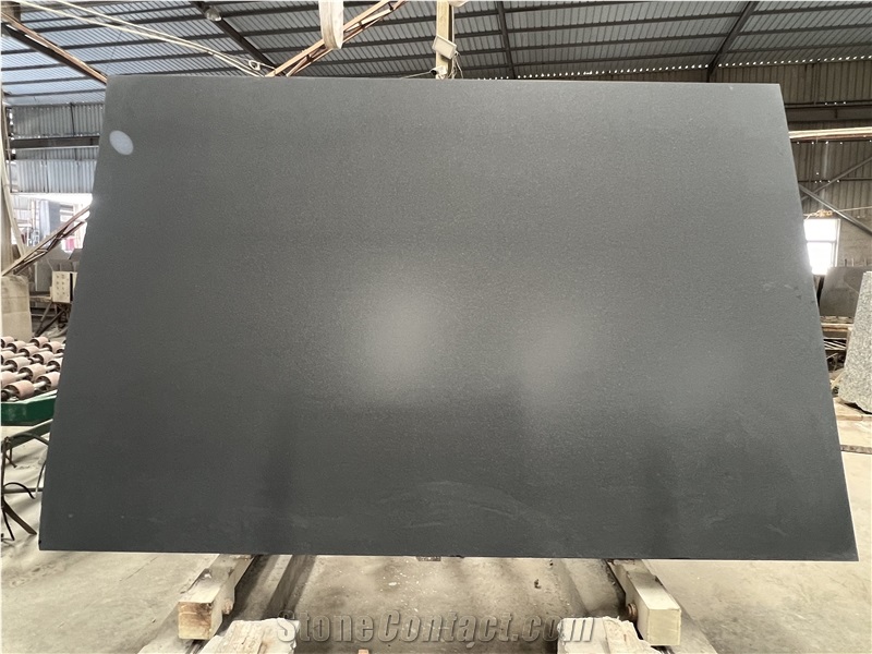 Absolute Black Granite Slabs Honed Surface