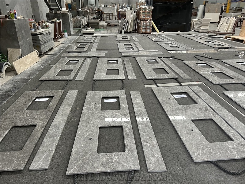 Hermes Grey Marble Vanity Tops