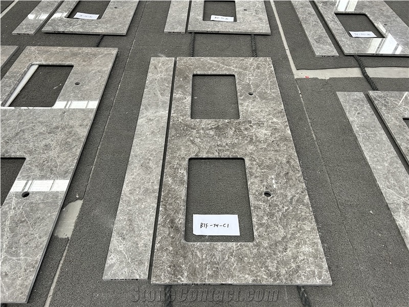Hermes Grey Marble Vanity Tops