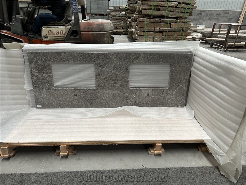 Hermes Grey Marble Vanity Tops