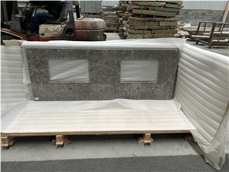 Hermes Grey Marble Vanity Tops