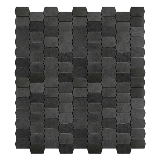 New Design Black Lava Stone Honed Mosaic Tiles