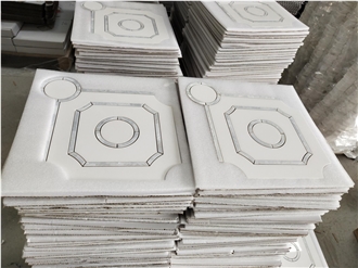 Thassos White And Oyster Shell Pattern Polished Mosaic Tiles