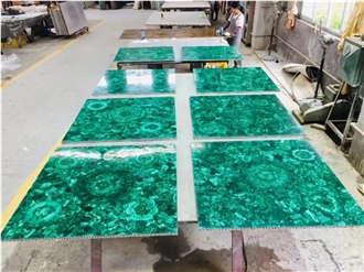 Green Malachite Semiprecious Stone Slabs