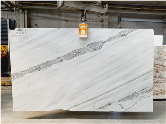 Turkey Cascatta White Polished Marble Slab Tiles