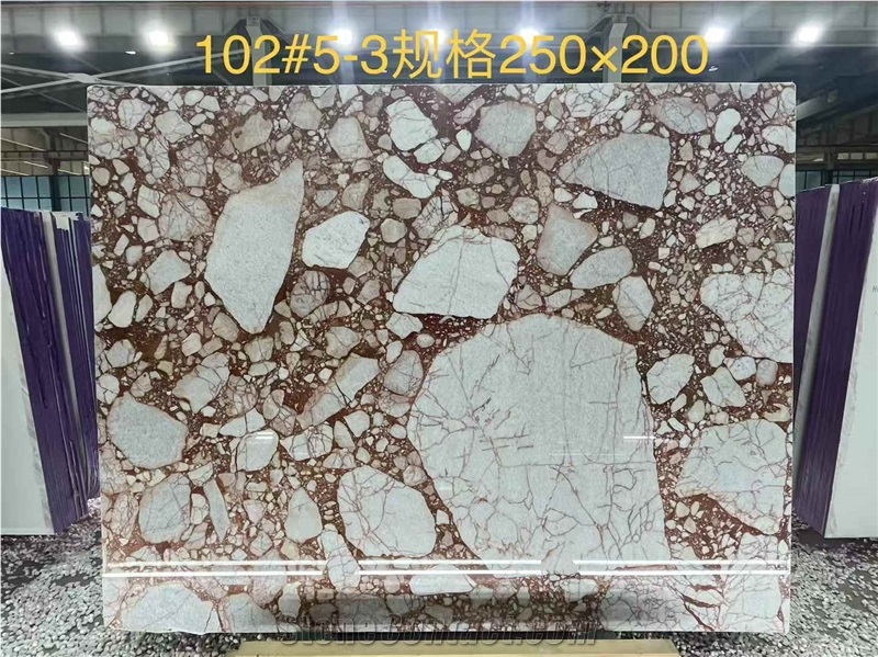 Bulgari Red Marble Slabs