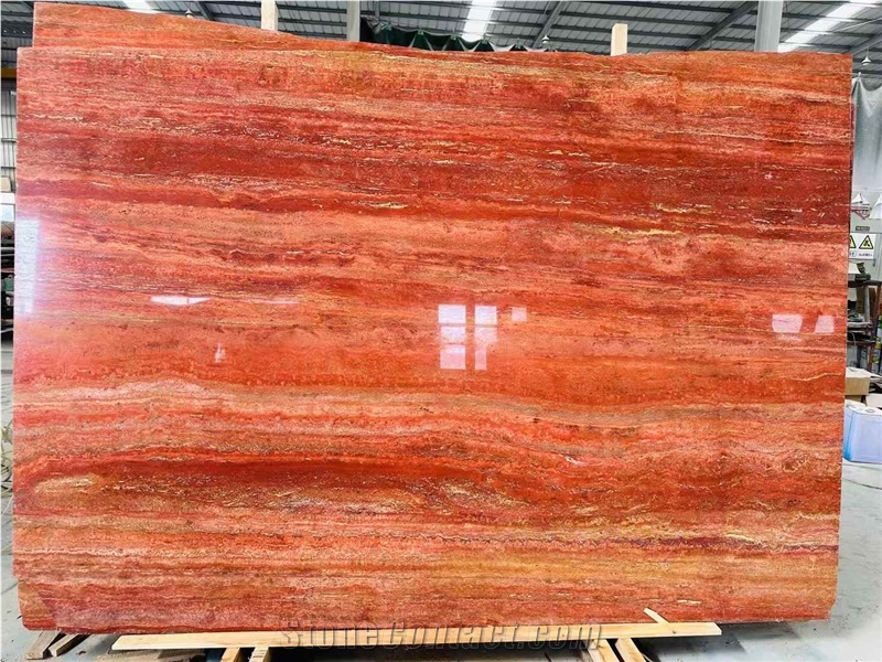 Red Travertine Slabs