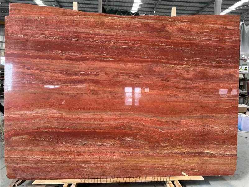 Red Travertine Slabs