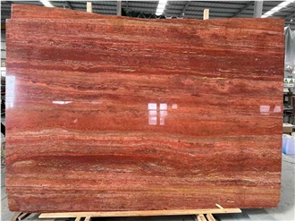 Red Travertine Slabs