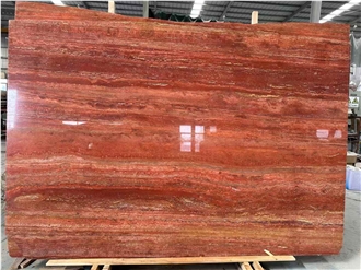 Red Travertine Slabs